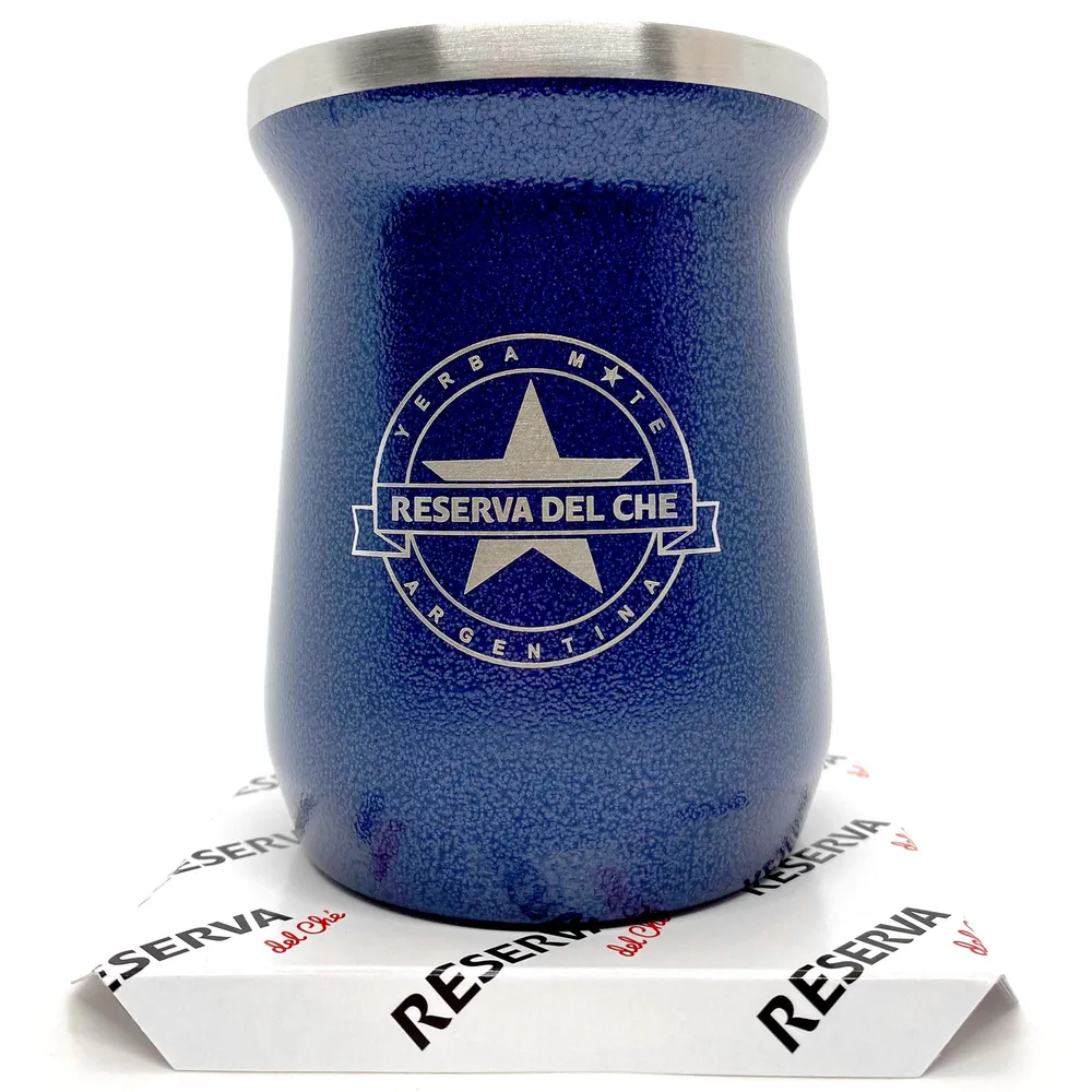 Сосуд для мате металлический тип STANLEY (синий)