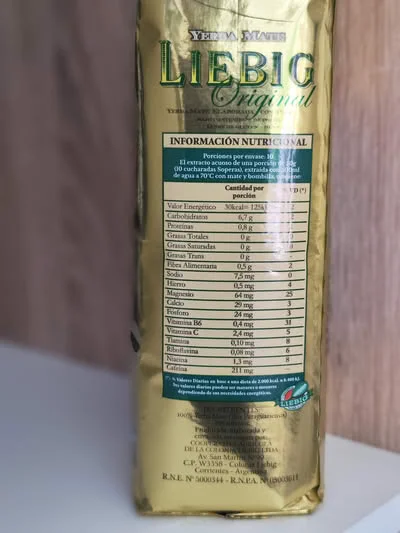 Liebig - боковая сторона, таблица