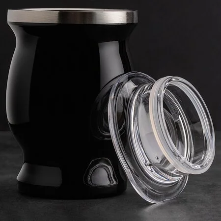 Калабас металлический Амфора, черный глянец