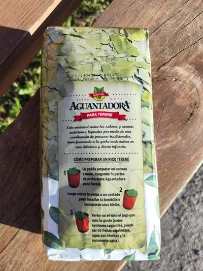 Aguantadora Terere - упаковка, задняя часть, инструкция и рекомендации