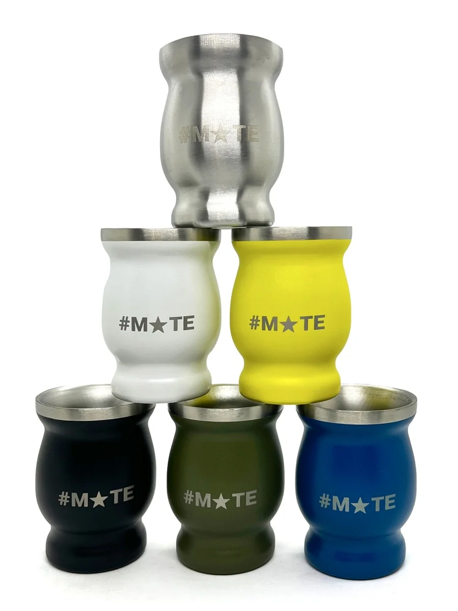 Сосуды для мате металлический с логотипом #MATE